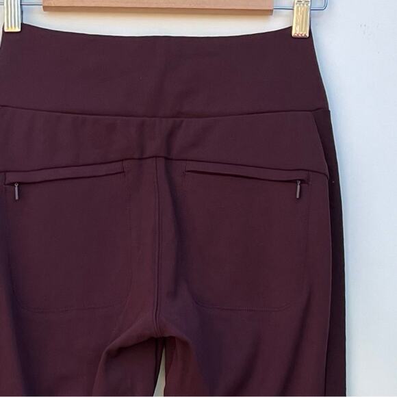 Athleta Headlands Hybrid Trek Hiking Tight Antique Burgundy Women's size 4 TALL - Picture 16 of 16